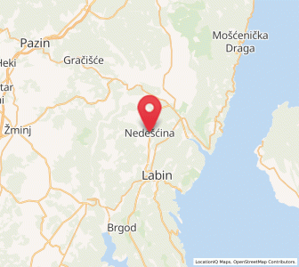 Map of Nedeščina, Istria
