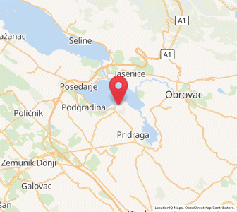 Map of Novigrad, County of Zadar