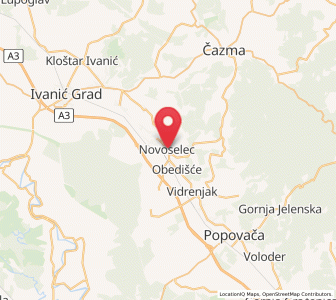 Map of Novoselec, County of Zagreb