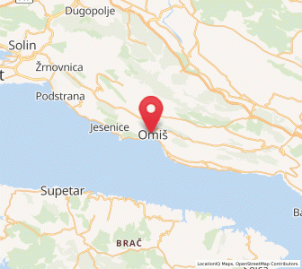 Map of Omiš, Split-Dalmatia