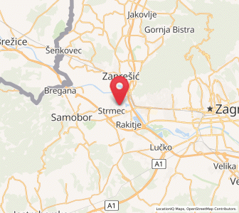 Map of Orešje, County of Zagreb