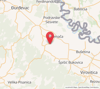 Map of Otrovanec, County of Virovitica-Podravina