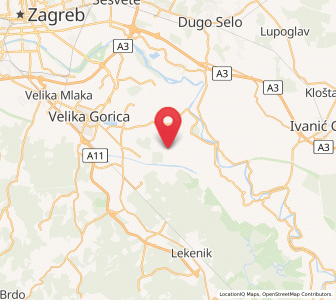 Map of Poljana Čička, County of Zagreb