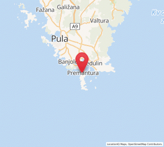 Map of Premantura, Istria