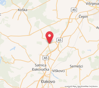 Map of Punitovci, County of Osijek-Baranja