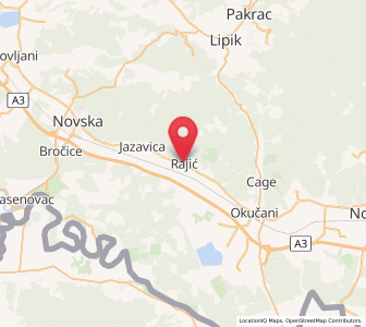 Map of Rajić, County of Sisak-Moslavina