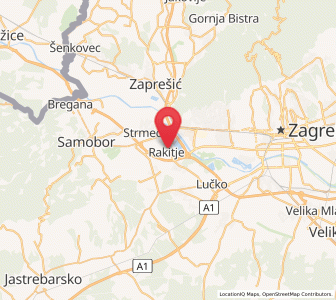 Map of Rakitje, County of Zagreb