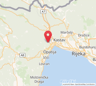 Map of Rukavac, County of Primorje-Gorski Kotar