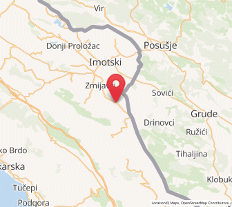 Map of Runović, Split-Dalmatia