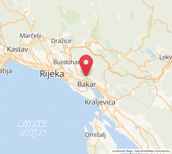 Map of Škrljevo, County of Primorje-Gorski Kotar