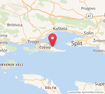Map of Slatine, Split-Dalmatia