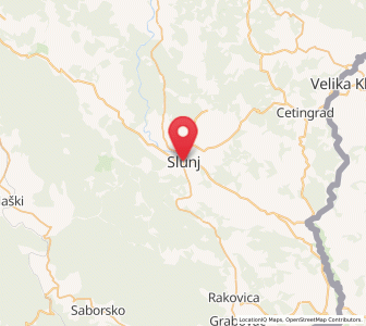 Map of Slunj, Karlovac