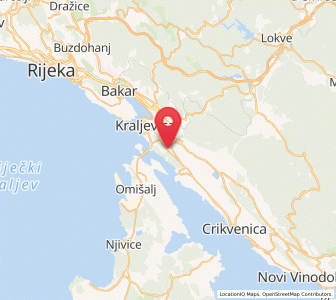 Map of Šmrika, County of Primorje-Gorski Kotar
