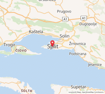 Map of Split, Split-Dalmatia