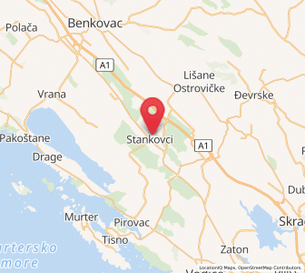 Map of Stankovci, County of Zadar