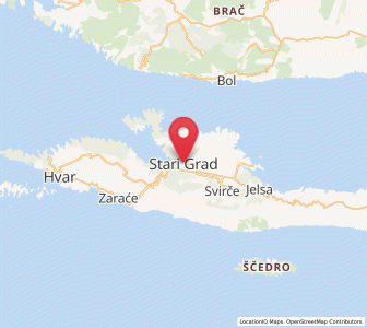 Map of Stari Grad, Split-Dalmatia