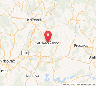 Map of Sveti Ivan Žabno, County of Koprivnica-Križevci