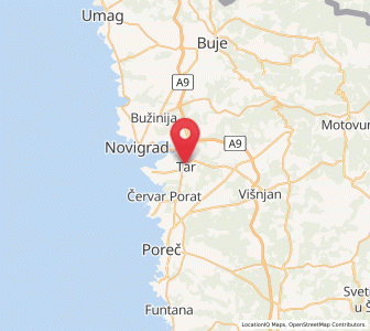 Map of Tar, Istria