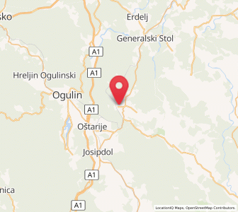 Map of Tounj, Karlovac