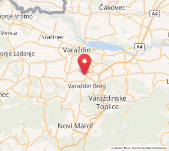 Map of Turčin, County of Varaždin