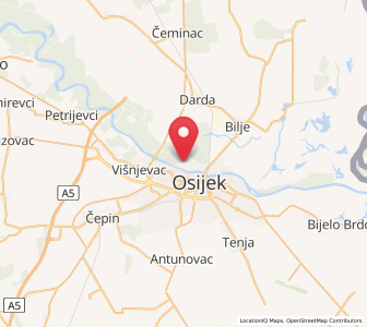 Map of Tvrđavica, County of Osijek-Baranja