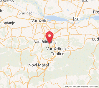 Map of Varaždin Breg, County of Varaždin