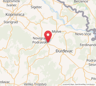 Map of Virje, County of Koprivnica-Križevci