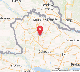 Map of Zasadbreg, County of Međimurje