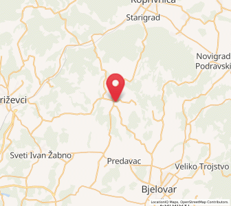 Map of Zrinski Topolovac, Bjelovar-Bilogora