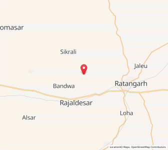 Map of Abadsar, Rajasthan