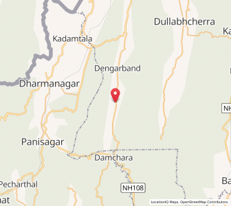 Map of Abdullapur, Tripura