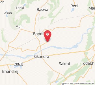 Map of Abhaneri, Rajasthan