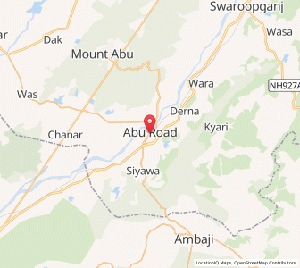Map of Abu Road, Rajasthan