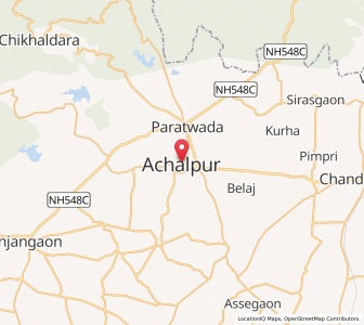 Map of Achalpur, Maharashtra