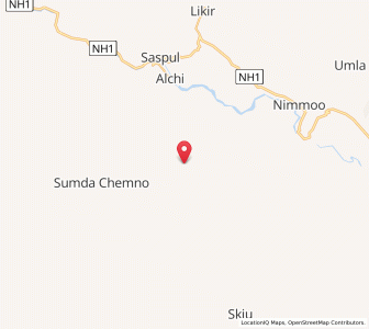 Map of Achirik, Kashmir