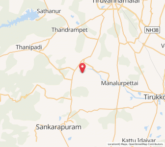 Map of Adanur, Tamil Nadu