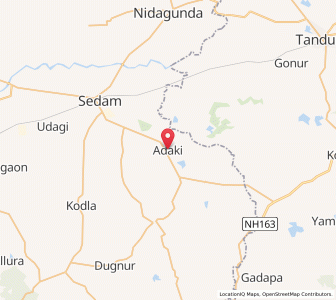 Map of Adki, Karnataka