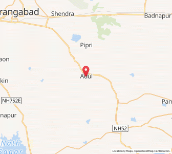 Map of Adul Buzurg, Maharashtra