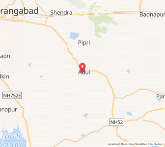 Map of Adul Khurd, Maharashtra
