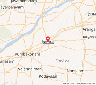 Map of Aduthurai, Tamil Nadu