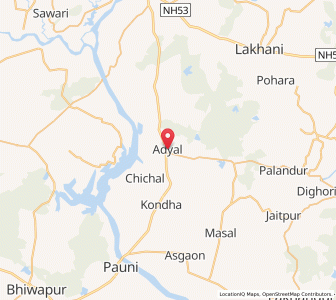 Map of Adyal, Maharashtra
