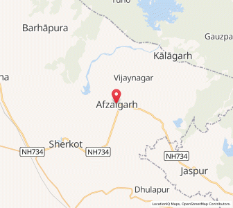 Map of Afzalgarh, Uttar Pradesh