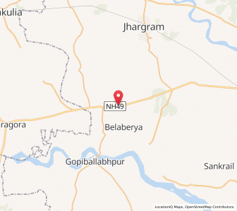 Map of Agaibani, West Bengal