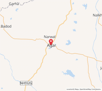 Map of Agar, Rajasthan