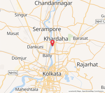 Map of Agarpara, West Bengal