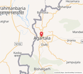 Map of Agartala, Tripura