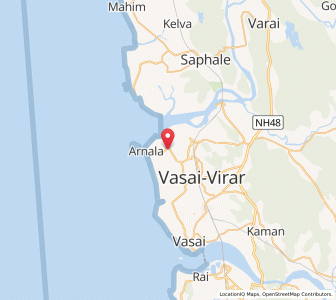Map of Agashi, Maharashtra