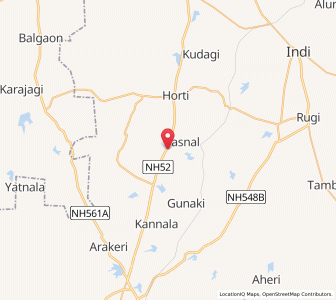 Map of Agasnal, Karnataka
