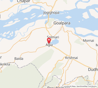 Map of Agia, Assam