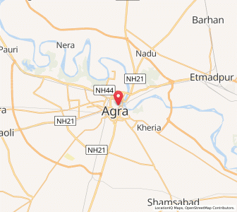 Map of Āgrā, Uttar Pradesh